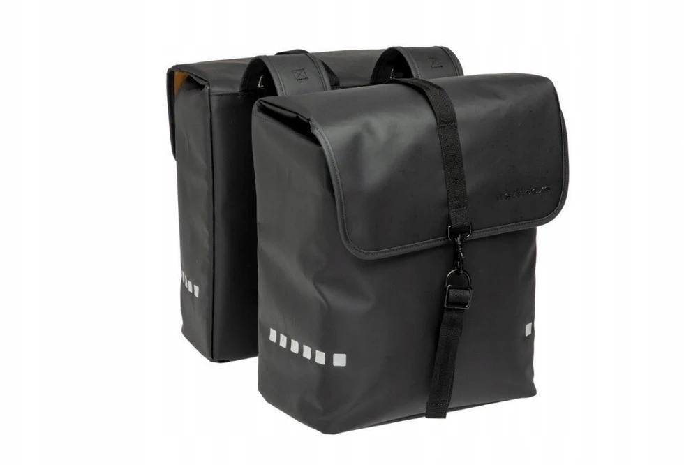 Dviračio kelioniniai krepšiai New Looxs Odense Double 39L (2vnt.), juodi