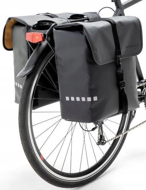 Dviračio kelioniniai krepšiai New Looxs Odense Double 39L (2vnt.), juodi