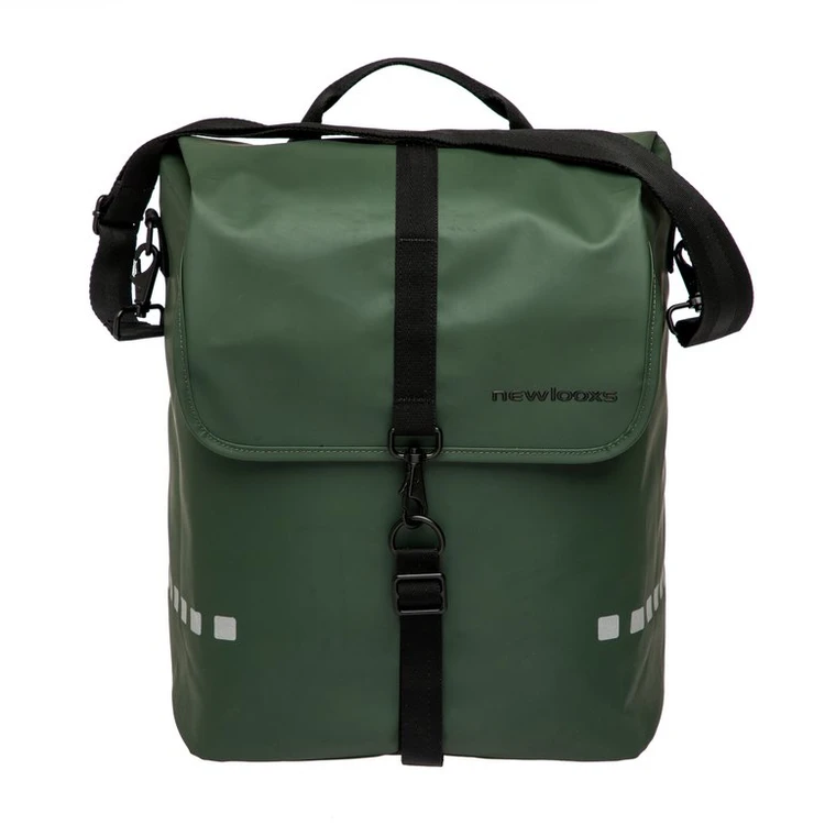 Dviračio kelioninis krepšys New Looxs Odense Single 17.5L, žalias