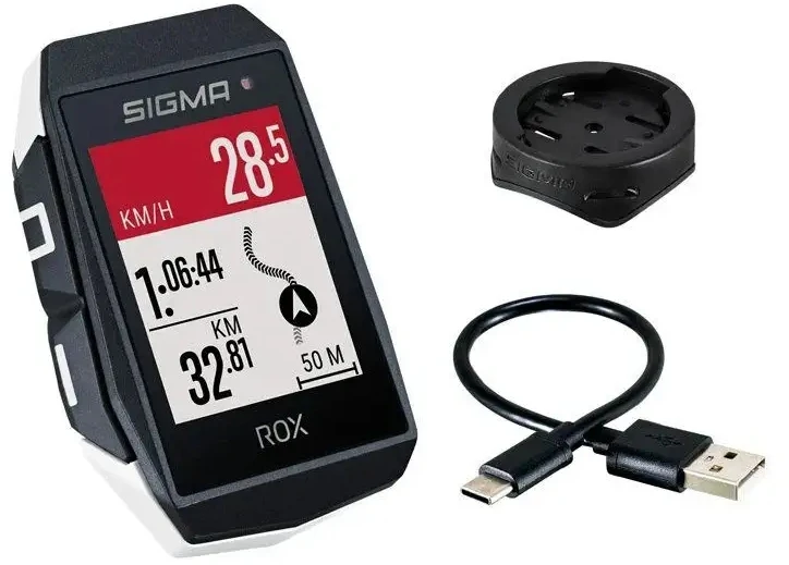 Dviračio kompiuteris SIGMA ROX 11.1 Evo GPS Baltas HR Set