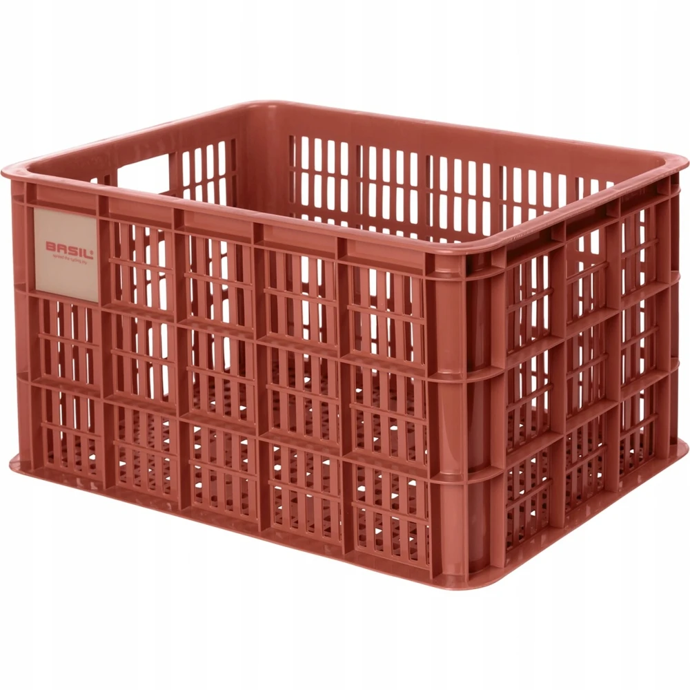 Dviračio krepšys iš perdirbto plastiko Basil Crate - Raudonas - 34,5x49x27 cm