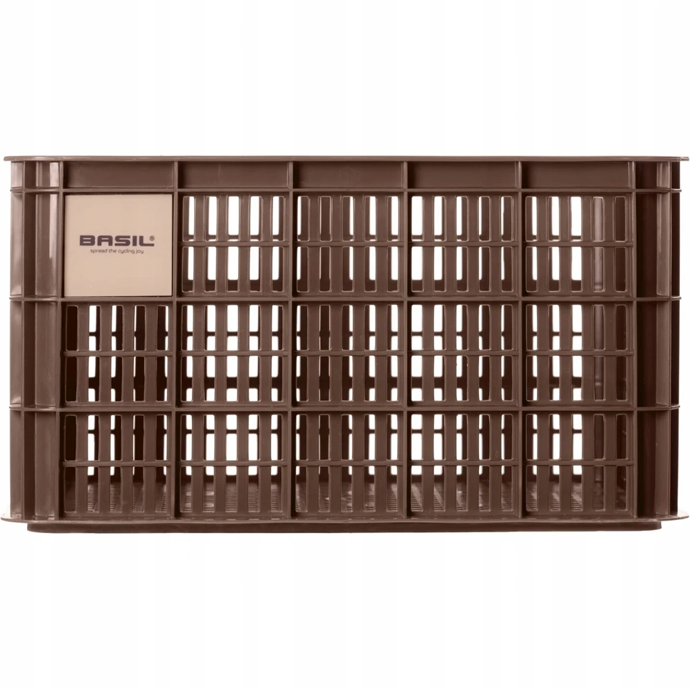Dviračio krepšys iš perdirbto plastiko Basil Crate - Rudas - 34,5x49x27 cm