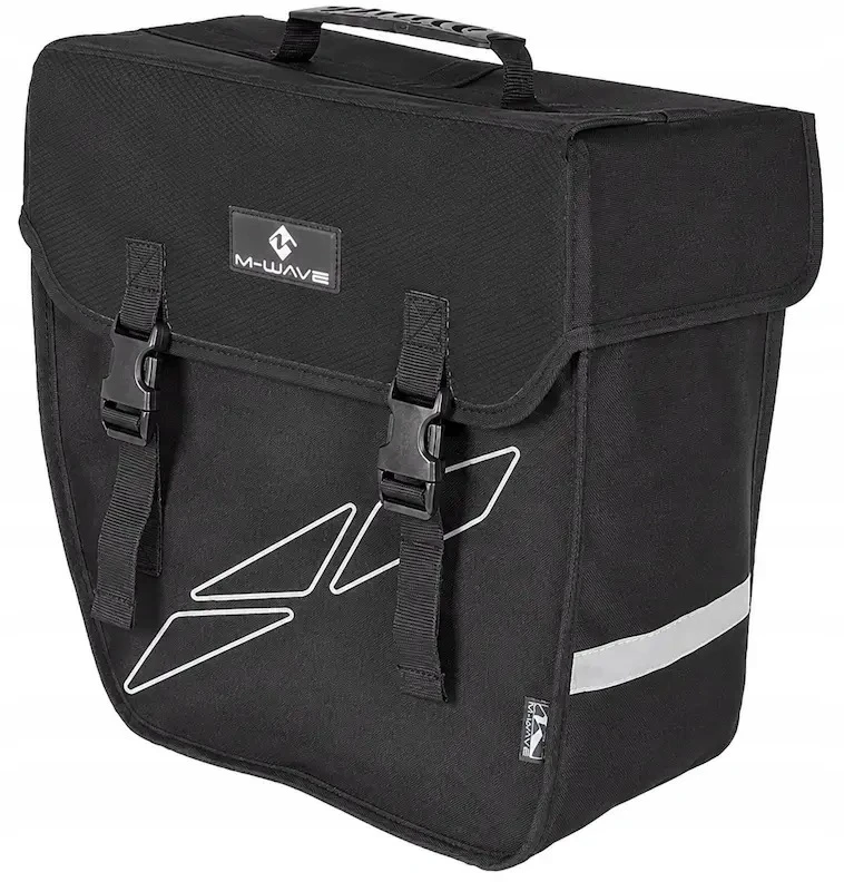 Dviračio krepšys M-wave Amsterdam Single, 18l, kairė pusė, juodas