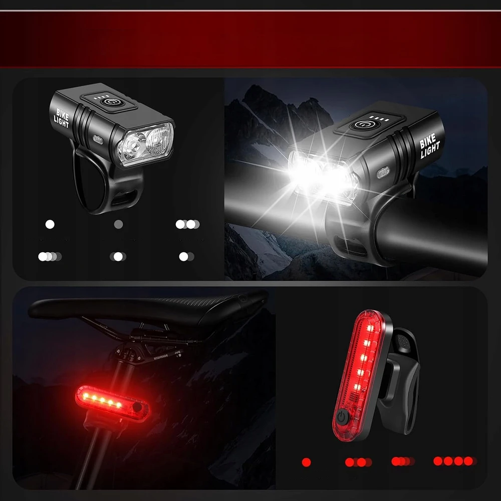DVIRAČIO LEMPAS 1000 SLIUMŲ 1200 mAH PRIEKINĖ USB ATSpari vandeniui