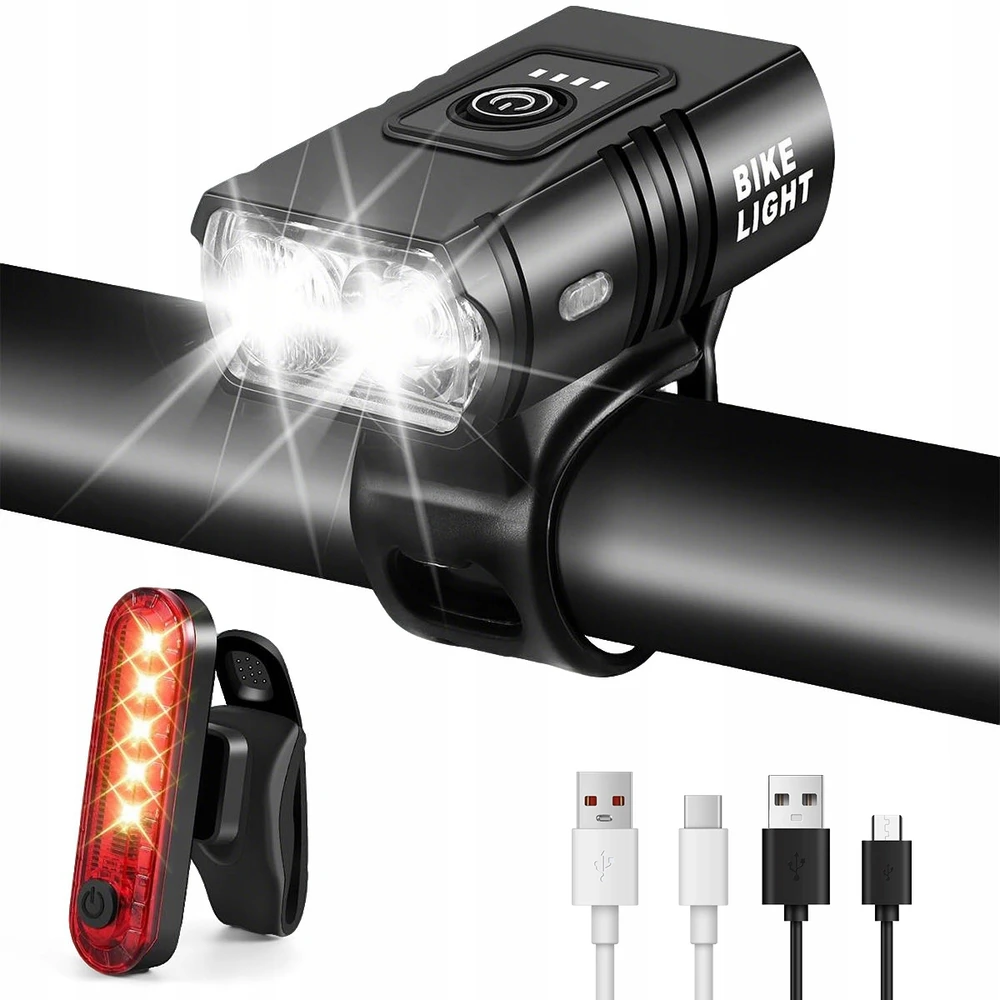 DVIRAČIO LEMPAS PRIEKINIS USB 1000 LM POWERBANK 1200 mAH + GALINIS RINKINYS