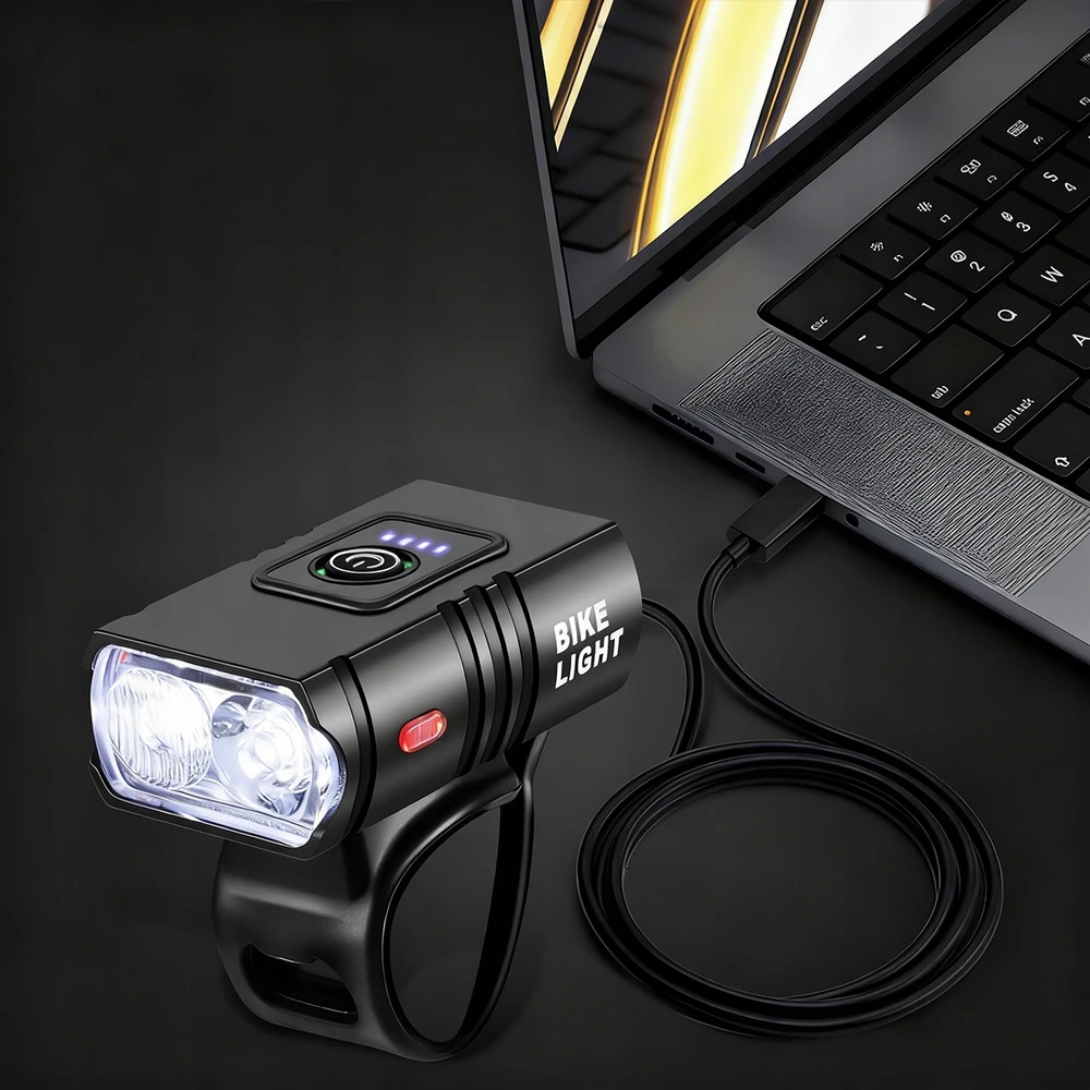 DVIRAČIO LEMPAS PRIEKINIS USB 1000 LM POWERBANK 1200 mAH + GALINIS RINKINYS