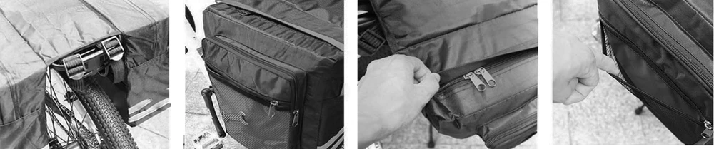 DVIRAČIO MAIŠAI elektriniam dviračiui ant bagažinės UNIVERSALUS TOUCH BAG