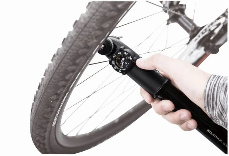 Rankinis siurblys Topeak Mountain DA G, dvigubo veikimo, manometras