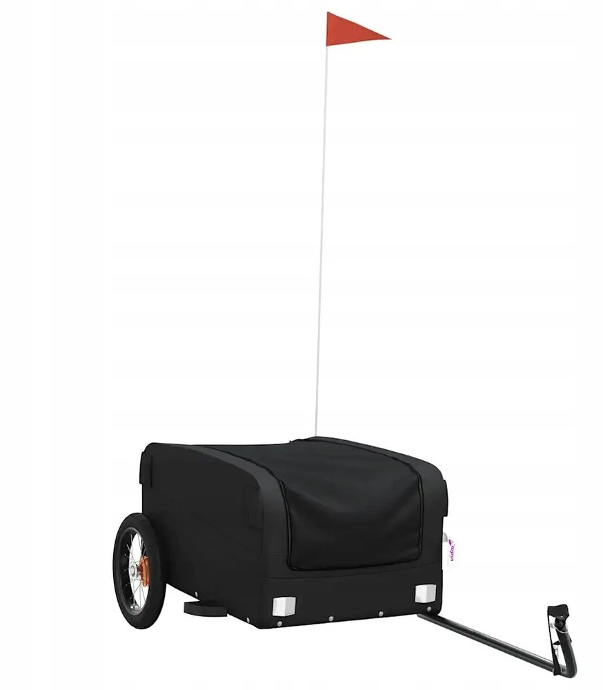 Dviračio priekaba, juodos spalvos, 30kg, geležis
