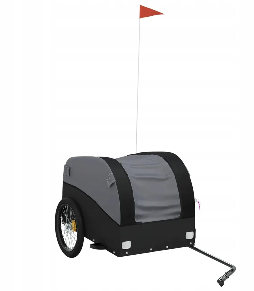 Dviračio priekaba, juodos spalvos, 45kg, geležis