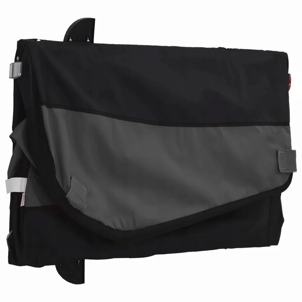 Dviračio priekaba, juodos spalvos, 45kg, geležis