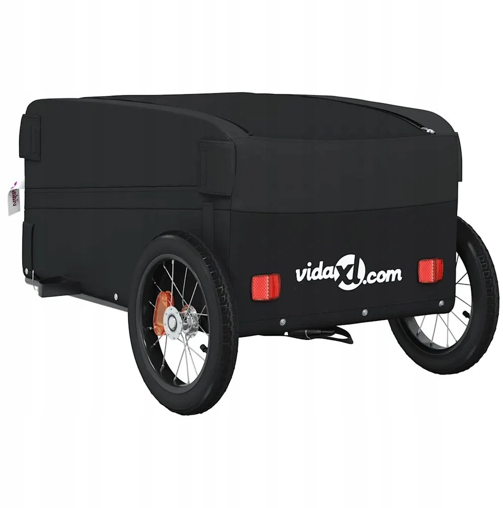 Dviračio priekaba, juodos spalvos, 30kg, geležis