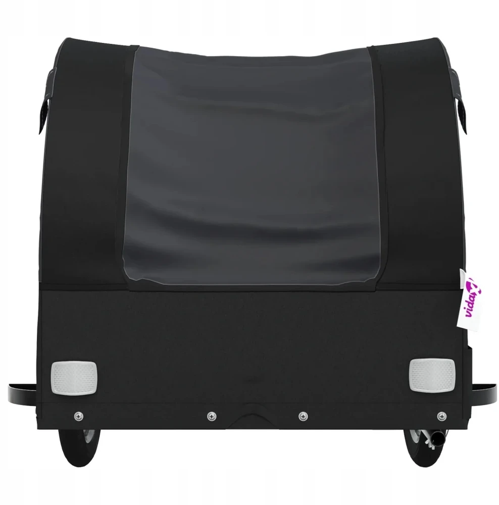 Dviračio priekaba, juodos spalvos, 30kg, geležis