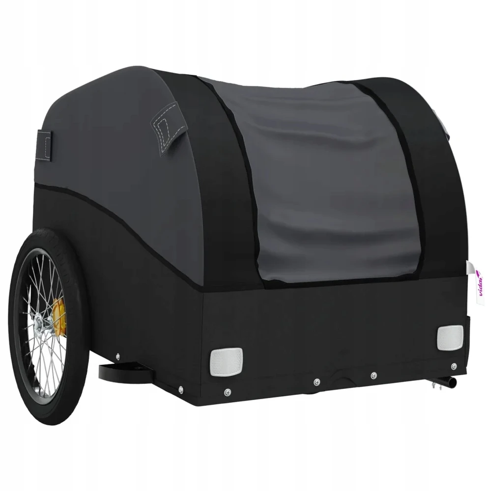 Dviračio priekaba, juodos spalvos, 30kg, geležis
