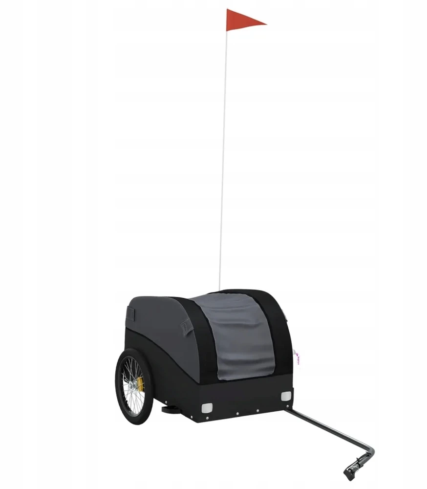 Dviračio priekaba, juodos spalvos, 30kg, geležis