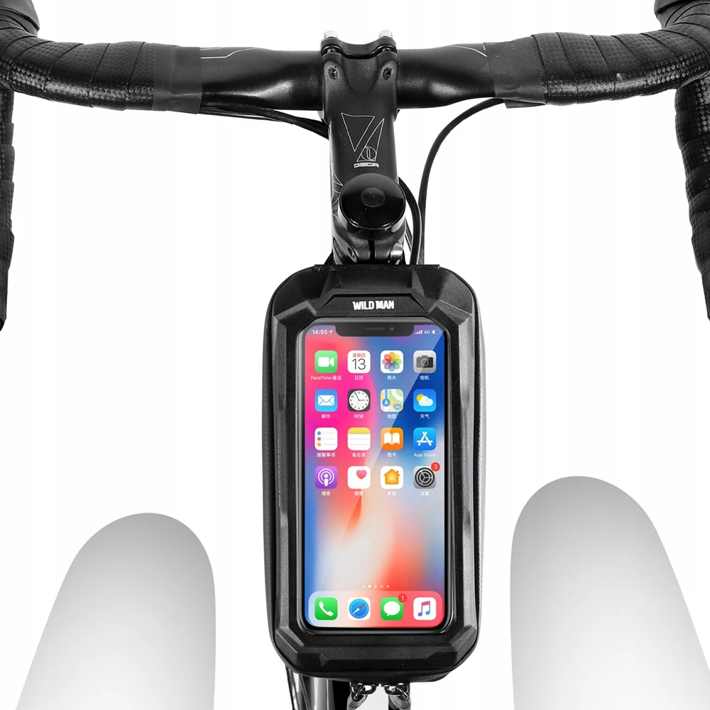 Dviračio priekinė rankenos/telefono dėklas Wildman X2, 1l, atsparus vandeniui