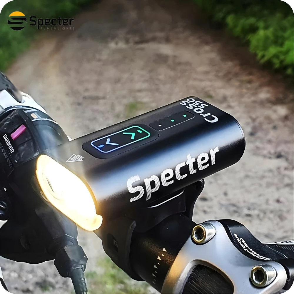 DVIRAČIO PRIEKINIS LEMPAS SPECTER LED Usb C 550lm 13 režimų IKI 12H IP65