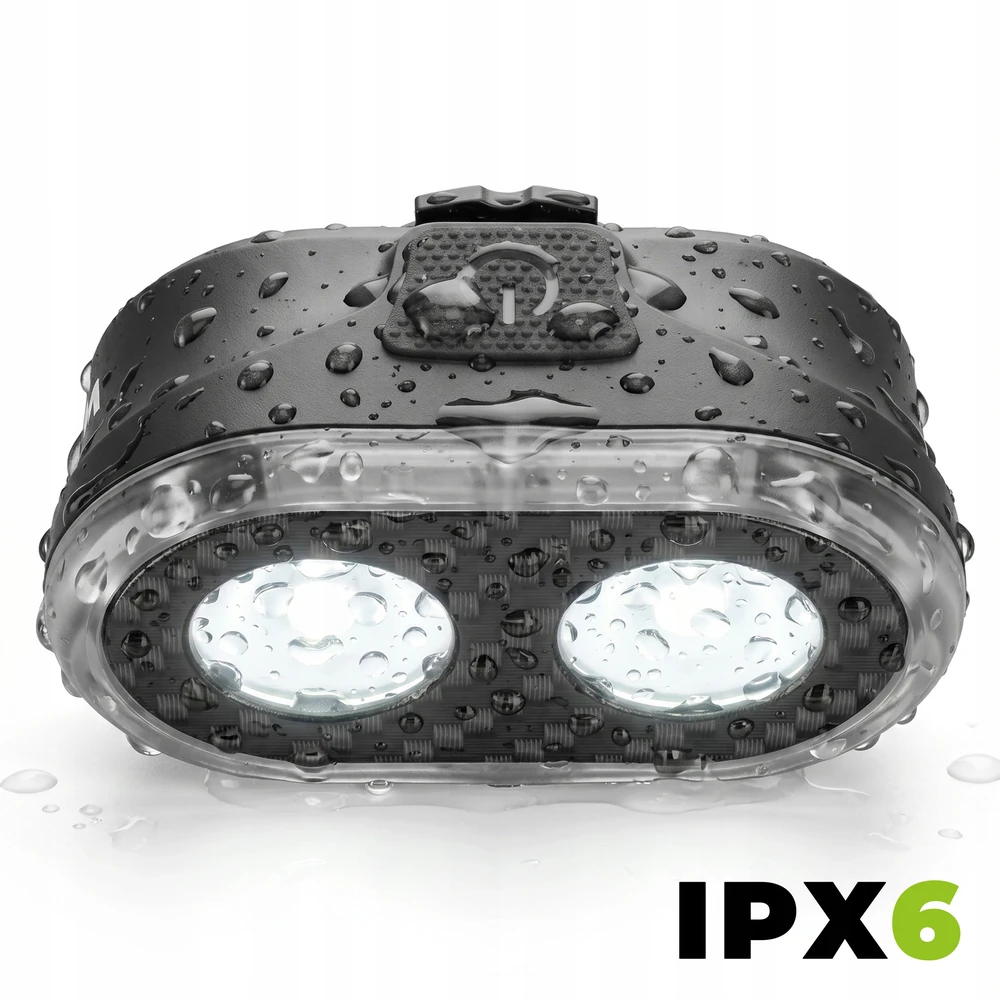 DVIRAČIO PRIEKINIS ŠVIESTAS LED PRIEKINIS ŠVIETIMAS USB ĮKRAUJAMAS IPX6 VAYOX
