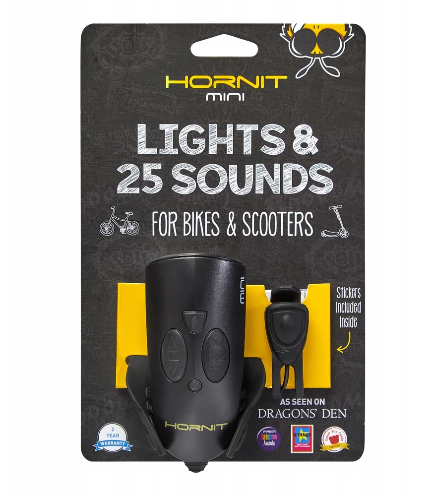 Dviračio priekinis žibintas Hornit Mini Juodas 5353BLBL, juodas