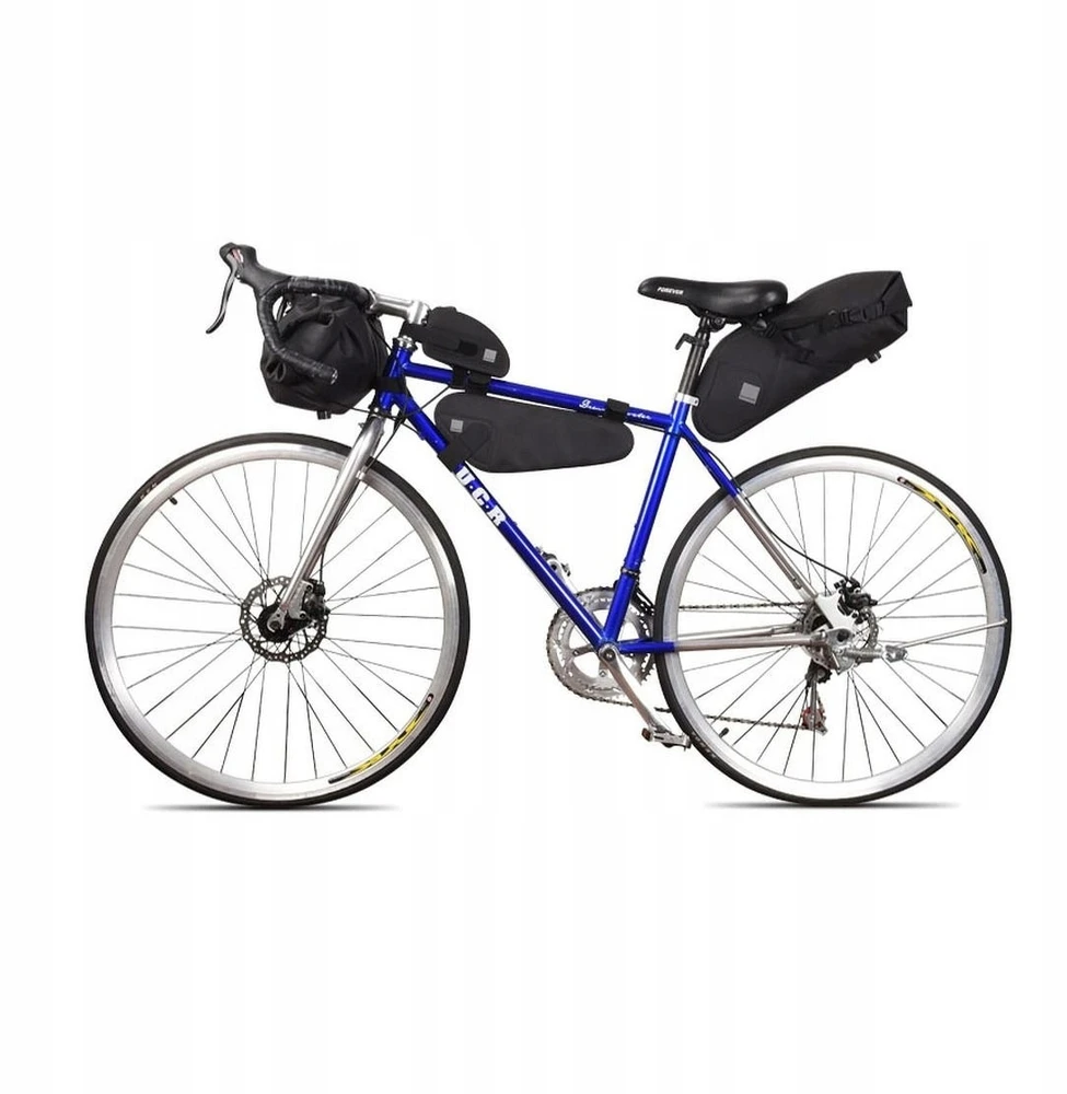 SAHOO Bicycle Bag Road Bicycle Middle Frame Bag, Atsparus vandeniui, 2L, Juodas