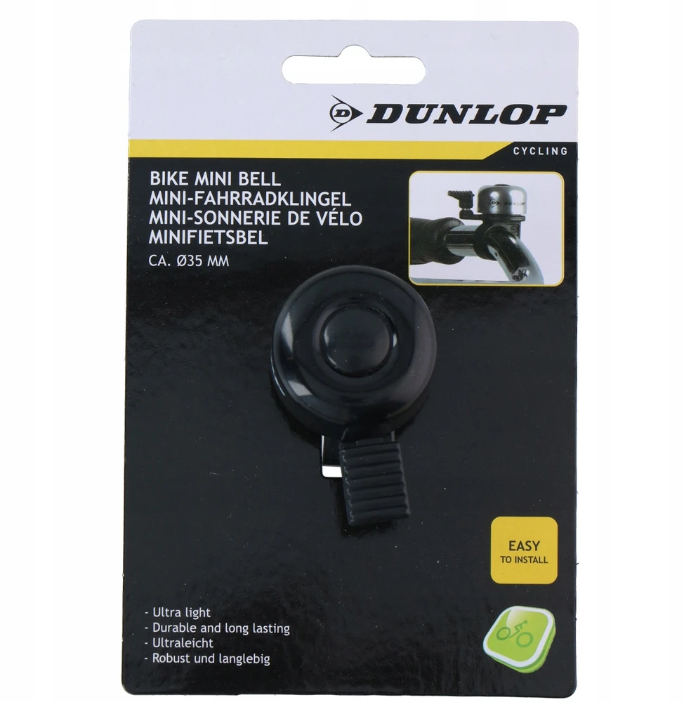 Dunlop dviratinis skambutis kriaušė 35 mm juodas