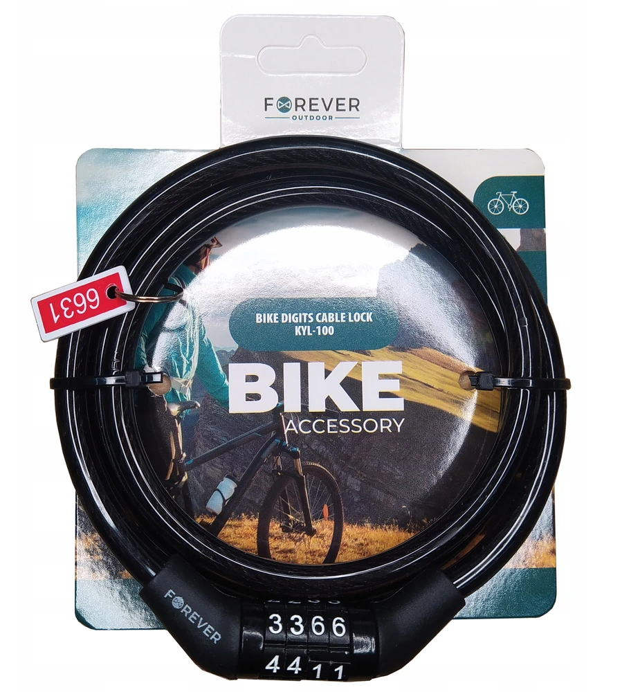 Wozy Dviračio kodinė trosinė spyna KYL-100 Forever Outdoor