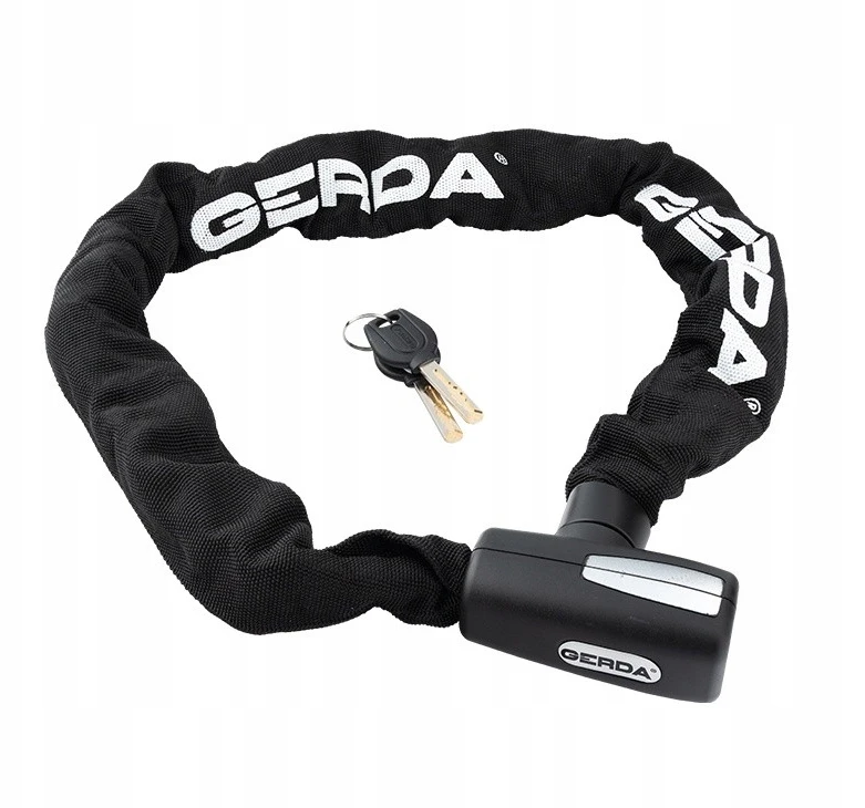 Dviračio spyna su raktu Gerda Contra, 8mm, juoda