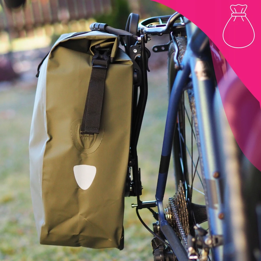 DVIRAČIO stelažas MAIŠĖMS VELOXO BAGS, Juodas ALU 24-29 colių DISKUI