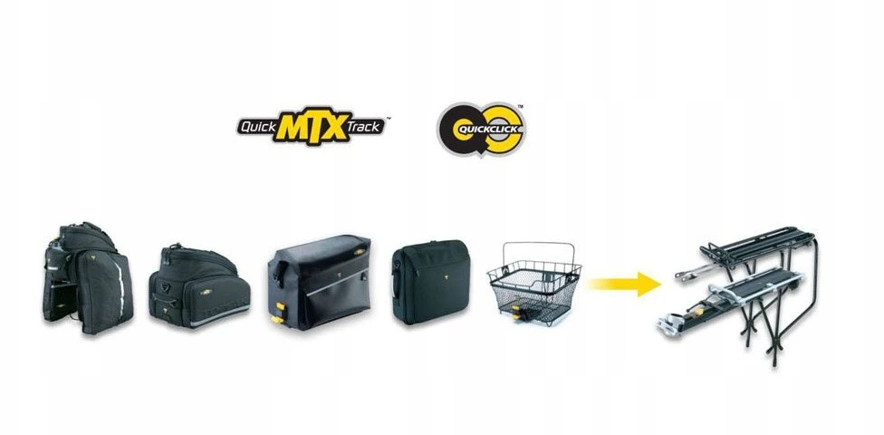 Topeak MTX BeamRack E Type Aluminum Juodas, Sidabrinis