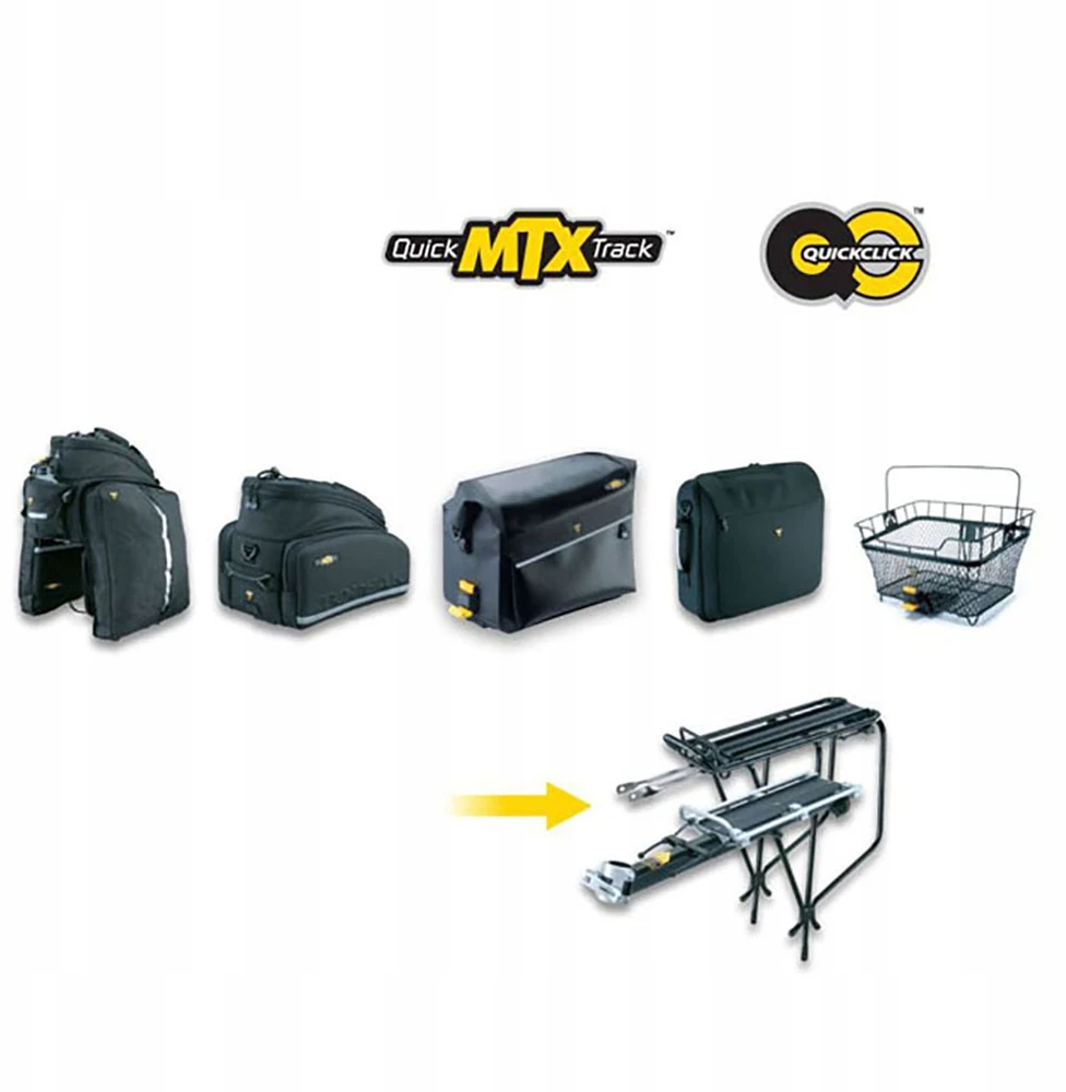 Topeak MTX BeamRack E Type Aluminum Juodas, Sidabrinis