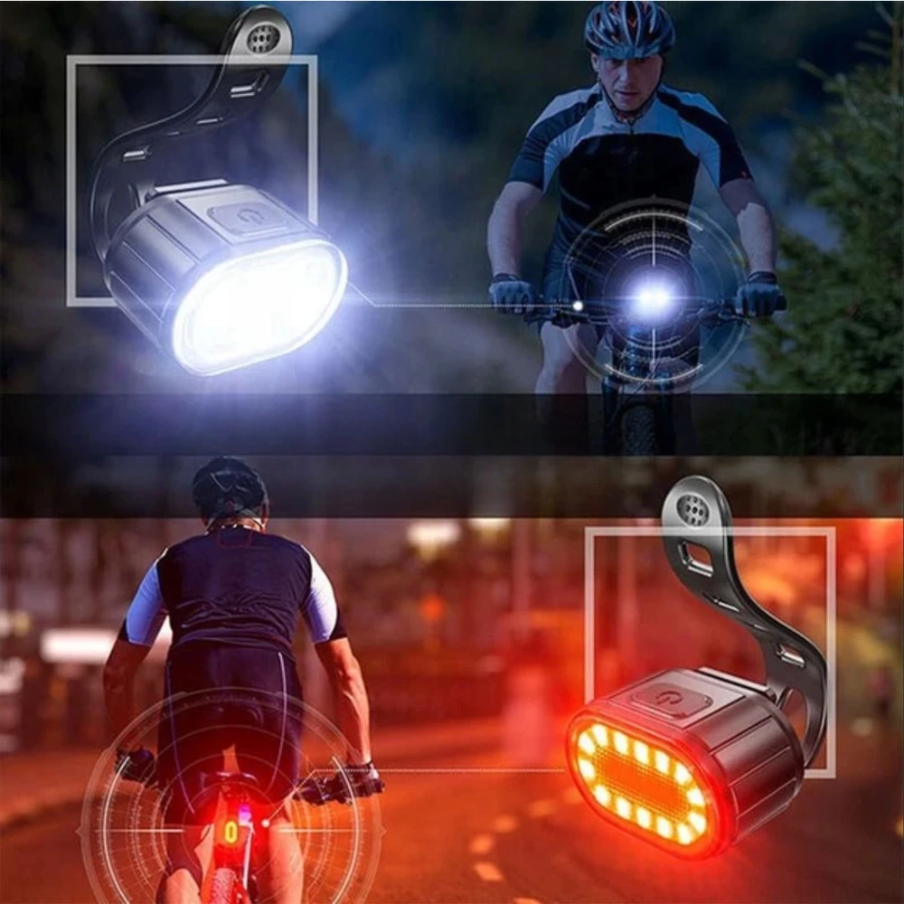 DVIRAČIO ŠVIESŲ RINKINYS PRIEKINIS GALINĖS LED DVIRAČIO ŠVIESOS VARANKA USB