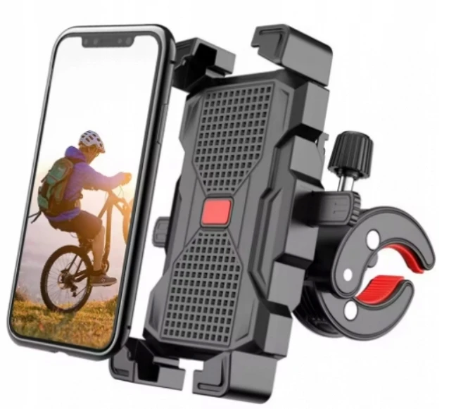 Dviračio telefono laikiklis, 360° pasukimas, reguliuojamas, motociklas, paspirtukas, 06678