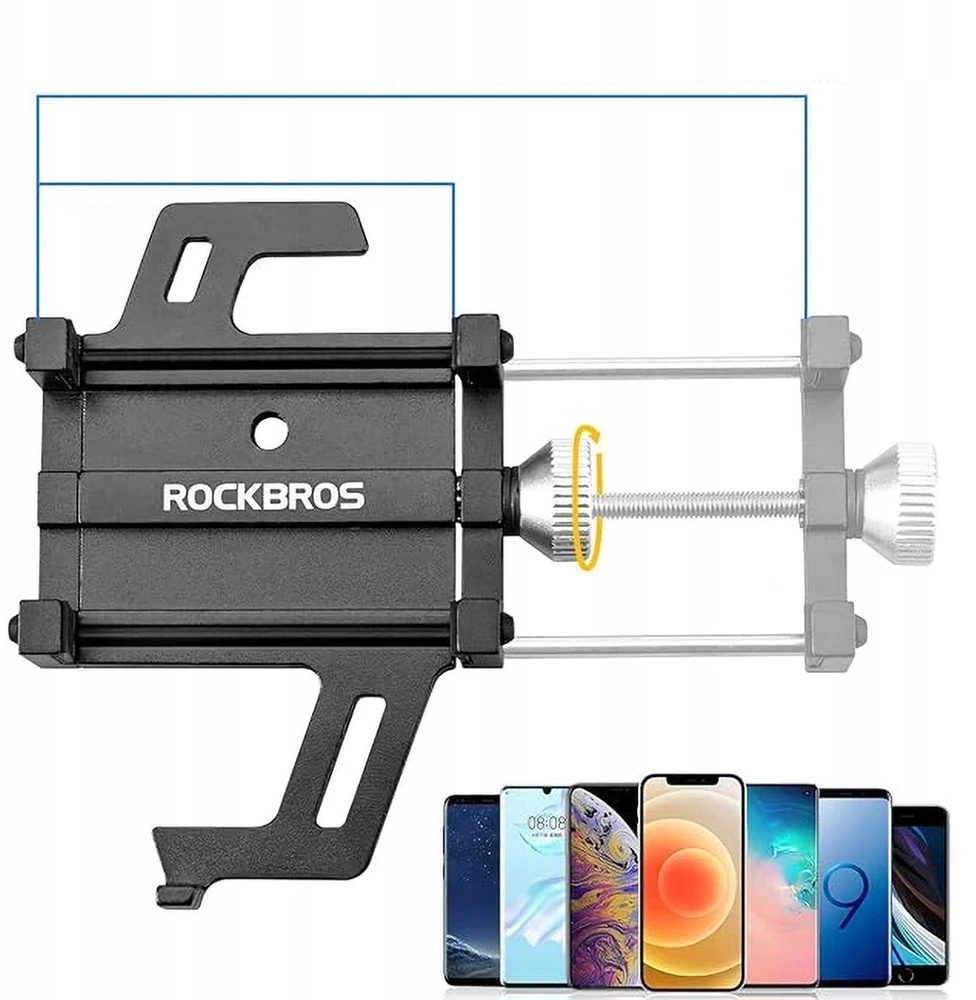 DVIRAČIO TELEFONO LAIKIKLIS ROCKBROS 699-BK STIPRUS STABILUS - Juodas