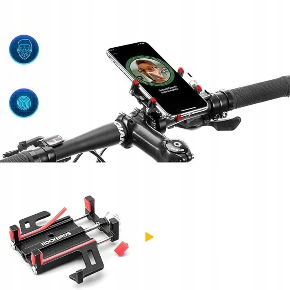 DVIRAČIO TELEFONO LAIKIKLIS ROCKBROS 699-BK STIPRUS STABILUS - Juodas