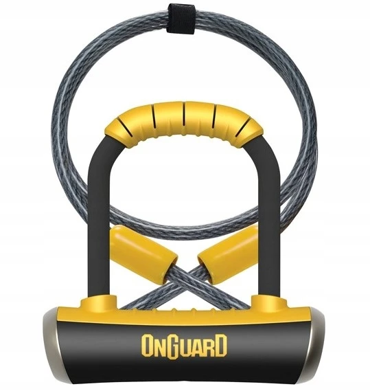 Dviračio U-lock Onguard Pitbull Mini 8008 su 5 raktais ir troseliu