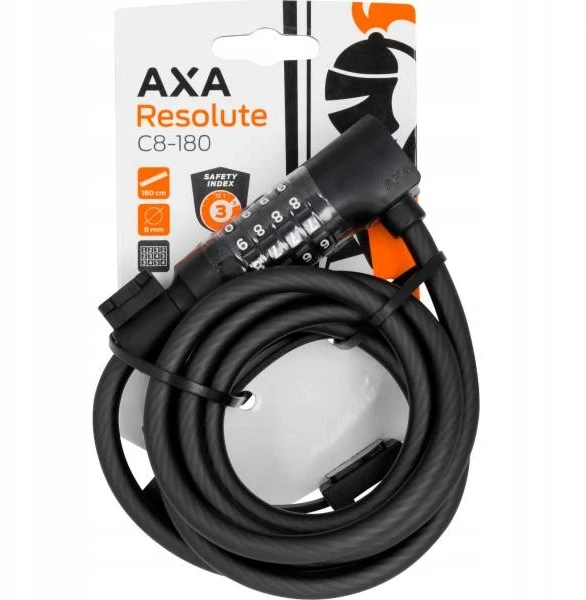 Dviračio užraktas AXA C8-180, juodas