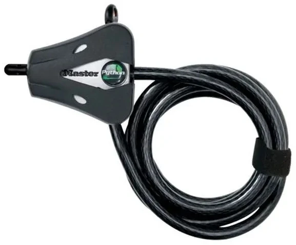 Dviračio užraktas Master Lock Python 1800x8 mm, juodas
