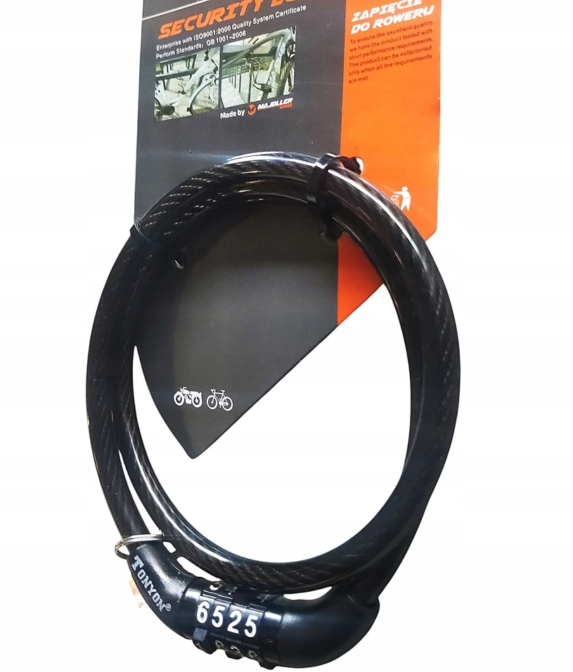 dviratinė spyna su kodu 3,5 mm XQMAX