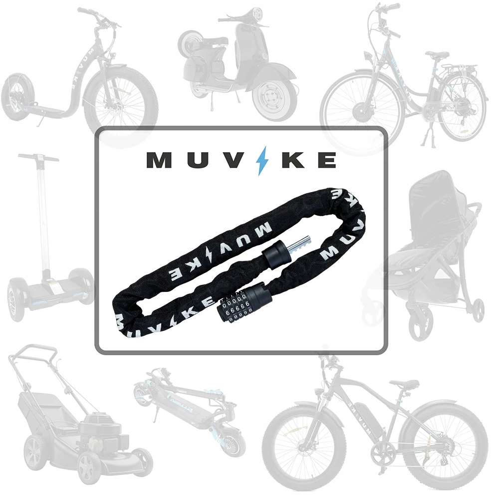 Dviračio užrakto grandinėlė 100cm 8x8mm KODAS STRONG MUVIKE SOLID 1000/8x8C
