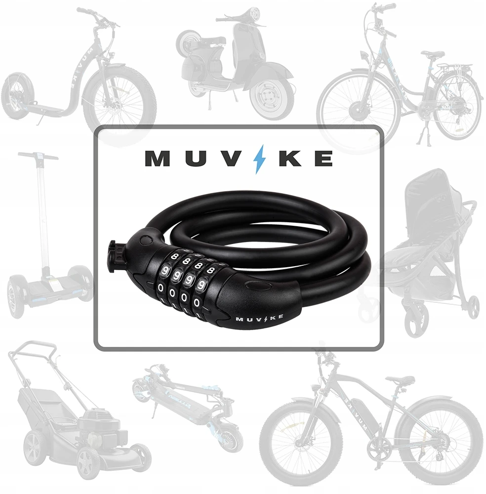 Dviračio užrakto kabelis 100cm 12mm KODAS SU RANKE MUVIKE FLEX 1000/12C