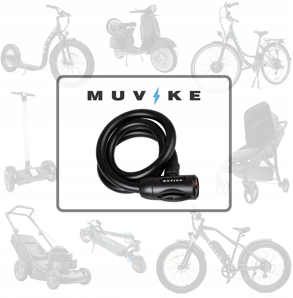 Dviračio užrakto kabelis 100cm 15mm SU RAKTU SU RANKENE MUVIKE FLEX 1000/15K