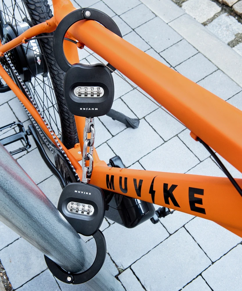 Dviračio užrakto RANNKINĖS SU KODU / KODAS MUVIKE RANNKINĖS 480/8CK