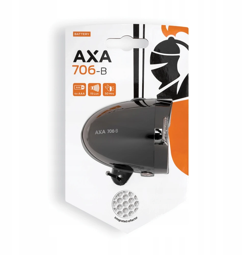Dviračio žibintas AXA Classic Baterija, baltas
