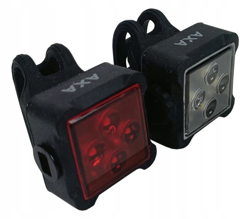 Dviračio žibintų rinkinys AXA Niteline 44-R, įkraunamas USB