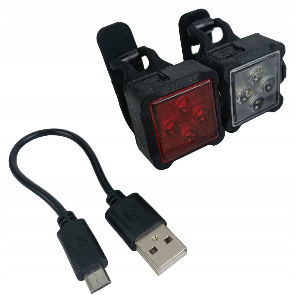 Dviračio žibintų rinkinys AXA Niteline 44-R, įkraunamas USB