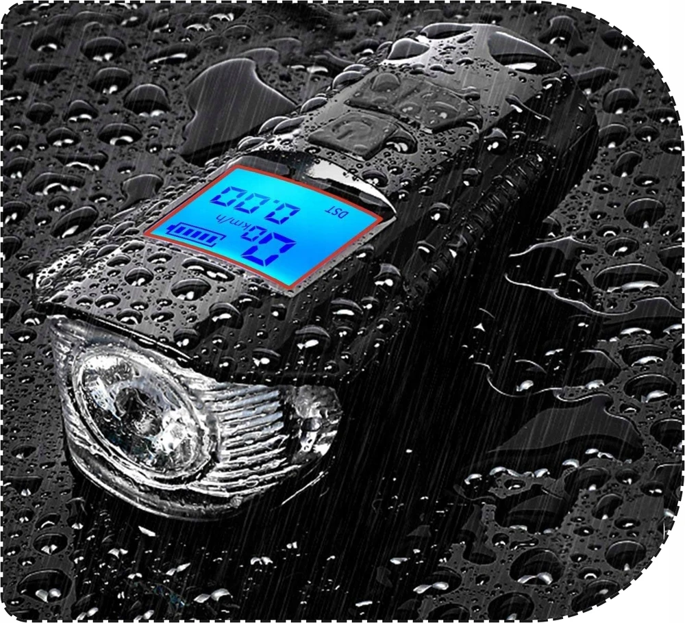 Dviračio žibintų rinkinys LTC LXLL113, USB įkraunamas, 1000 lm priekinis + 5 LED galinis