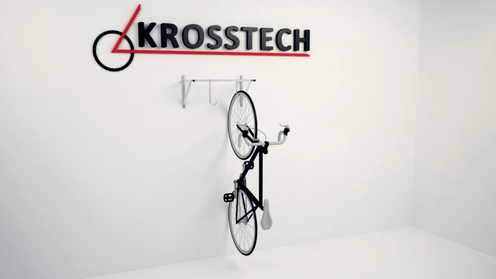 Dviračių laikiklis 2 dviračiams Krosstech, sidabrinės spalvos