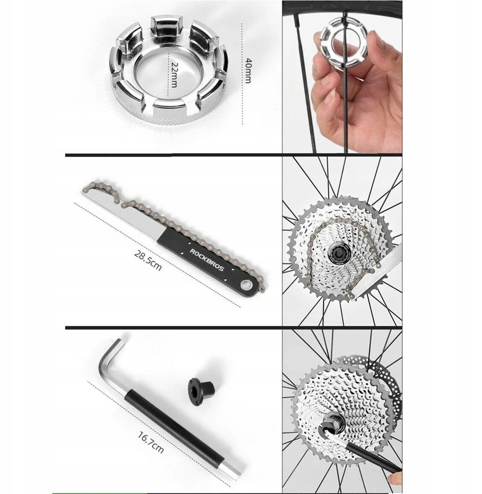 Dviračių raktų rinkinys, Multitool, dviračių įrankių rinkinys, RockBros