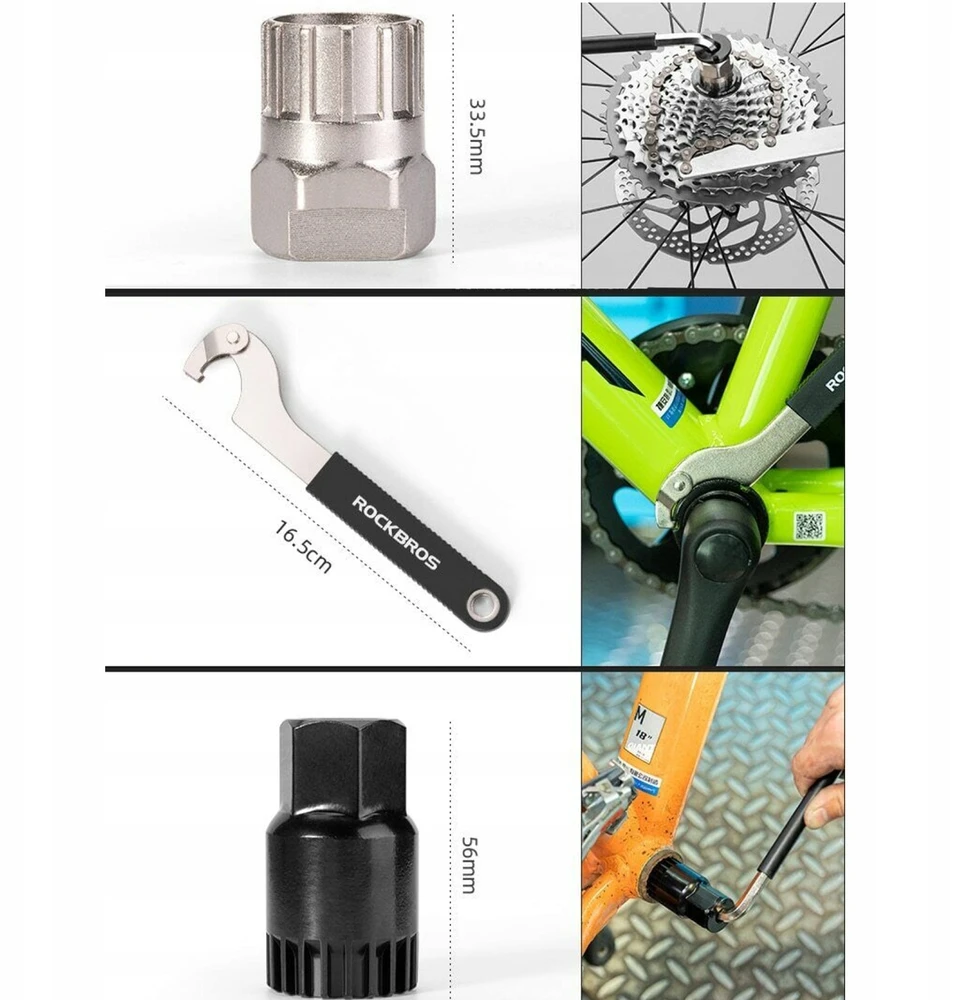 Dviračių raktų rinkinys, Multitool, dviračių įrankių rinkinys, RockBros