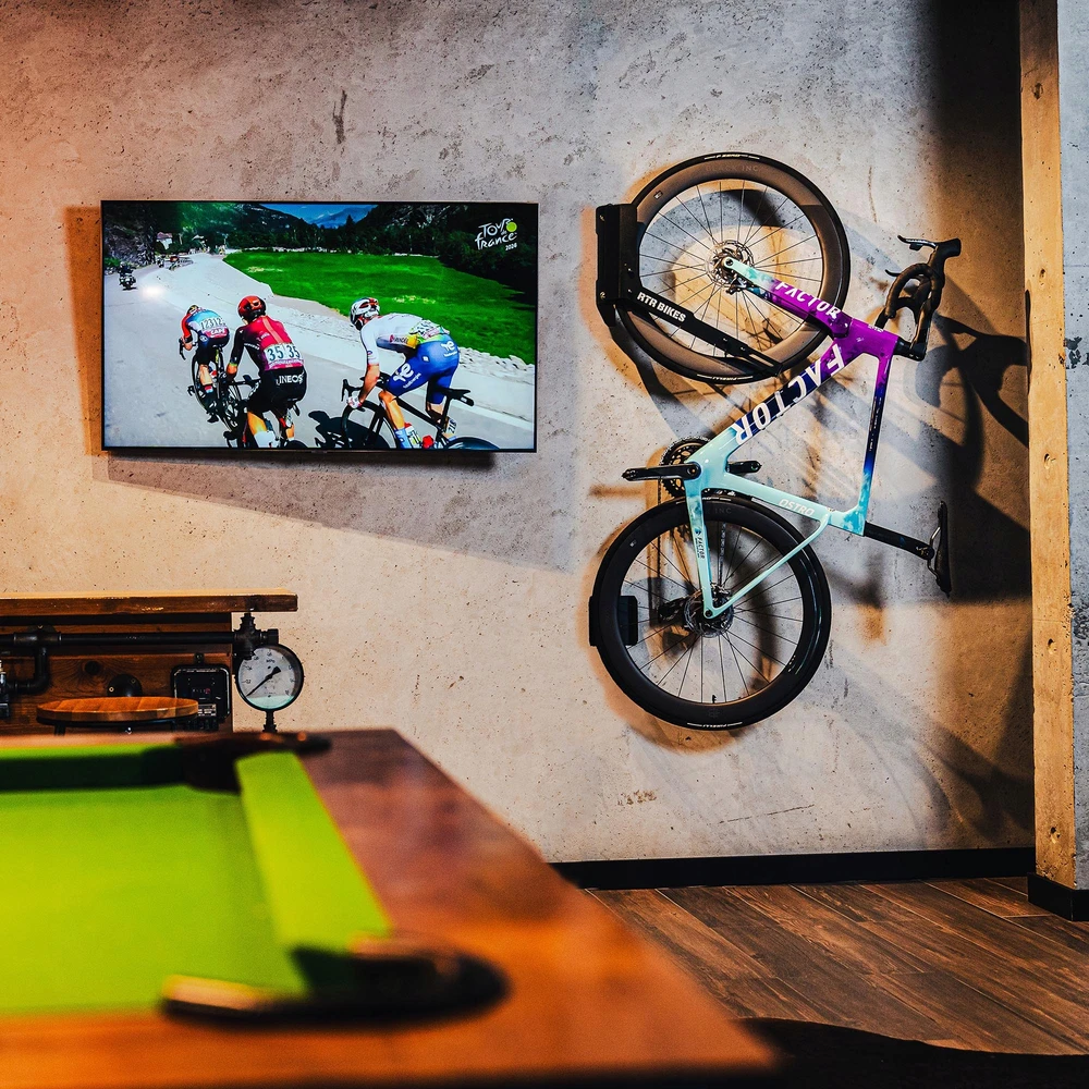Dviračių stovas Pasukamas sieninis laikiklis RTR BIKES KRANKED TWIST